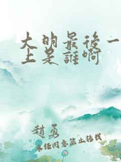 大明最后一个皇上是谁啊