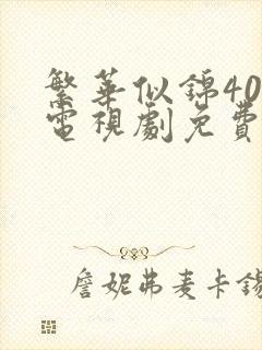 繁华似锦40集电视剧免费看全集