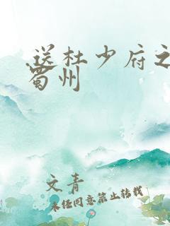.送杜少府之任蜀州