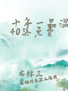 十年一品温如言40集免费