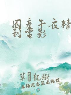 国产午夜精品福利电影 国产午夜精品福利电影