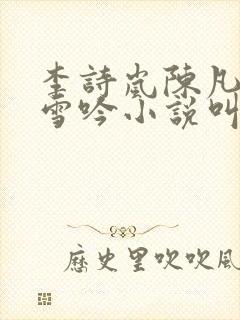 李诗岚陈凡凡柳雪吟小说叫什么名字