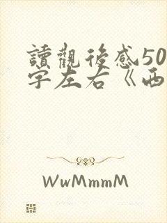 读观后感500字左右《西游记》