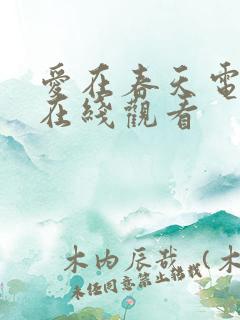 爱在春天电视剧在线观看