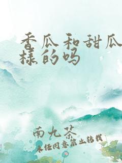 香瓜和甜瓜是一样的吗