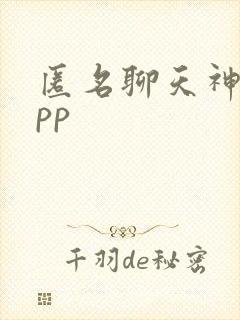匿名聊天神器app