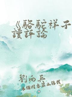《骆驼祥子》阅读评论