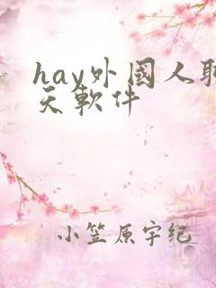 hay外国人聊天软件