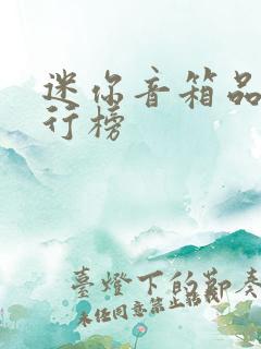 迷你音箱品牌排行榜