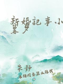 新婚记事小说李暮夕