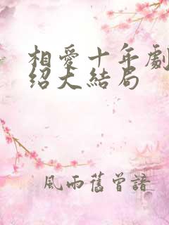 相爱十年剧情介绍大结局