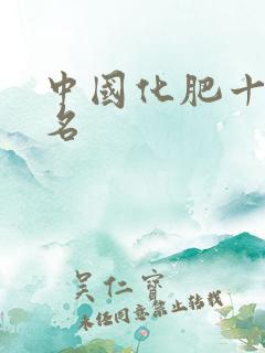 中国化肥十强排名