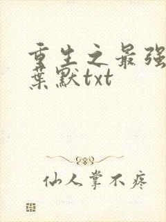 重生之最强弃少叶默txt 重生之最强弃少叶默txt