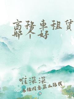 商务车租赁平台哪个好