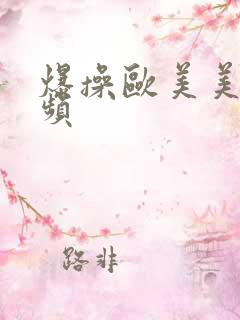 爆操欧美美女视频