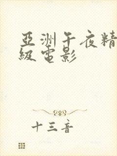 亚洲午夜精品三级电影