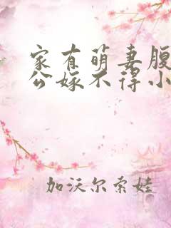 家有萌妻腹黑老公嫁不得小说 家有萌妻腹黑老公嫁不得小说
