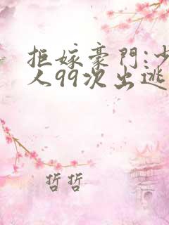 拒嫁豪门:少夫人99次出逃小说免费阅读