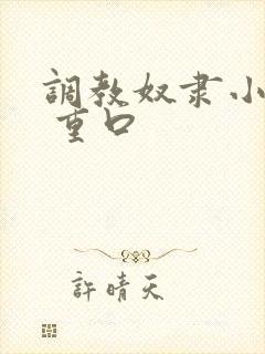 调教奴隶小说虐 重口