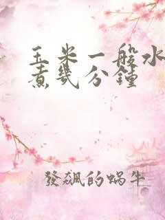 玉米一般水开了煮几分钟