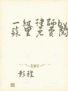 一级律师by木苏里免费阅读