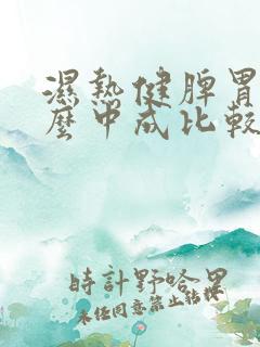 湿热健脾胃吃什么中成比较好