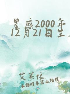 农历2000年12月21日生辰八字