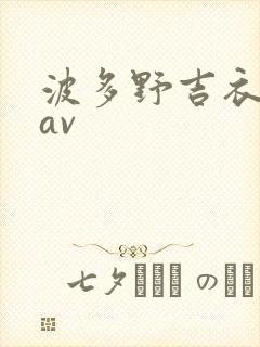 波多野吉衣avav
