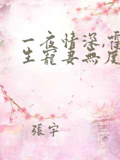 一夜情深,霍先生宠妻无度小说全部章节