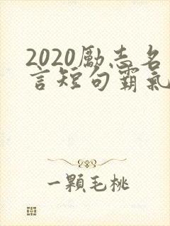 2020励志名言短句霸气 2020励志名言短句霸气