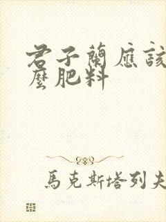 君子兰应该施什么肥料
