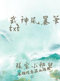 武神风暴笔趣阁txt