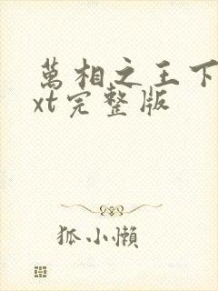 万相之王下载txt完整版