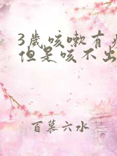 3岁咳嗽有痰音但是咳不出痰