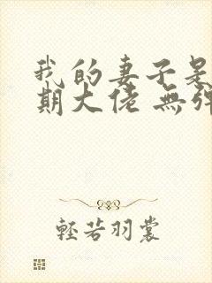 我的妻子是大乘期大佬 无弹窗
