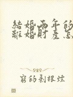 结婚两年的夫妻离婚财产怎么分配