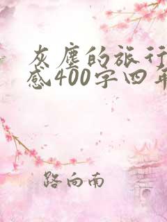 灰尘的旅行读后感400字四年级