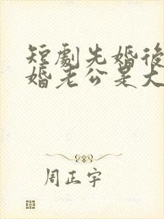 短剧先婚后爱闪婚老公是大佬