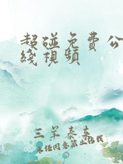 超碰免费公开在线视频