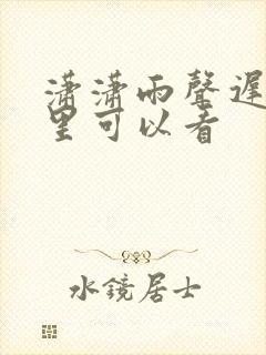 潇潇雨声迟在哪里可以看