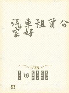 汽车租赁公司哪家好