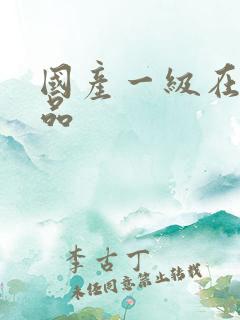 国产一级在线精品