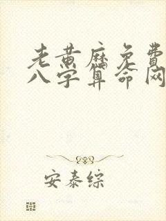老黄历免费生辰八字算命网