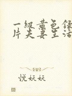 一级黄色录像影片夫妻生活片