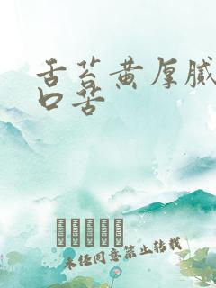 舌苔黄厚腻口干口苦 舌苔黄厚腻口干口苦