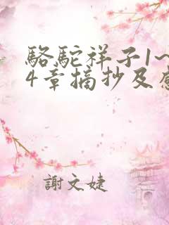 骆驼祥子1~24章摘抄及感悟 骆驼祥子1~24章摘抄及感悟