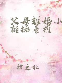 父母离婚小孩归谁抚养权