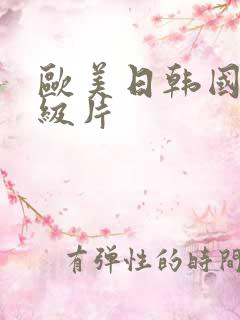 欧美日韩国产一级片