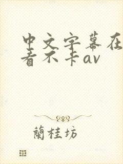 中文字幕在线观看不卡av