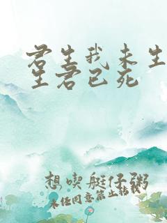 君生我未生,我生君已死